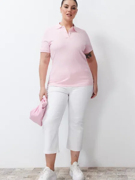 Polo Trendyol tricotate roz