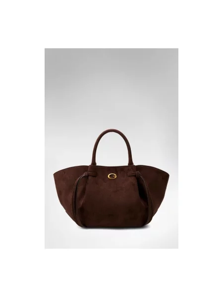 Guess kabelka typu tote dámska z imitácie semišu ALLEGRA hnedá