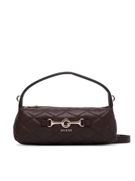 Guess Τσάντα Frances Mini καφέ