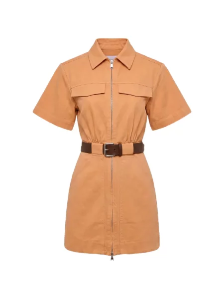 Cu centură rochie mini Nicholas portocaliu