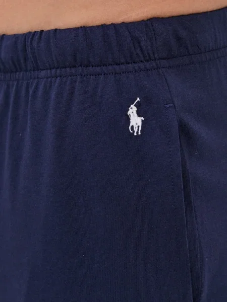Pyžamové kalhoty Polo Ralph Lauren tmavomodrá hladké