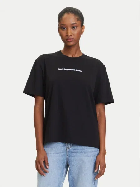 KARL LAGERFELD JEANS Tricou / alb negru