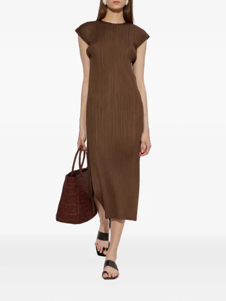 Rochie midi Pleats Please Issey Miyake maro