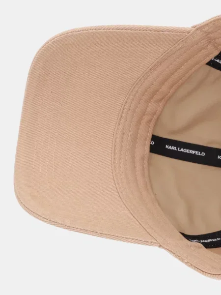 Кепка Karl Lagerfeld с автографом бежевая