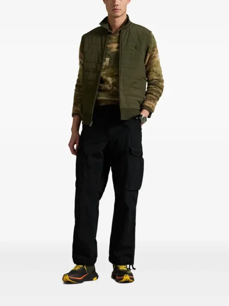 Slip de baie Polo Ralph Lauren cu broderie din piele de căprioară în carouri albastru