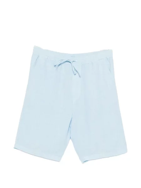 Pantaloni scurți 120% Lino de in cu cordon albastru
