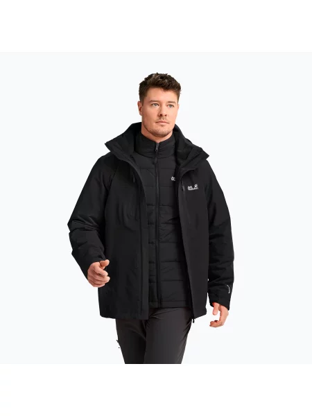 Geacă pentru bărbați Jack Wolfskin Jasper Pro black negru