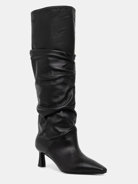 Pollini ghete de piele cu cui negru