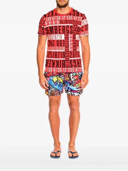 Tricou Bikkembergs cu imagine roșu