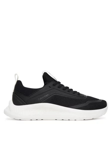 Sneakers Calvin Klein Light Eva Run Sock Mesh Lycra negru
