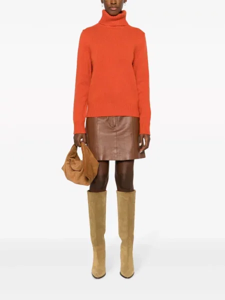 Zateplené sametové šortky cargo Polo Ralph Lauren s vysokým pasem oranžové