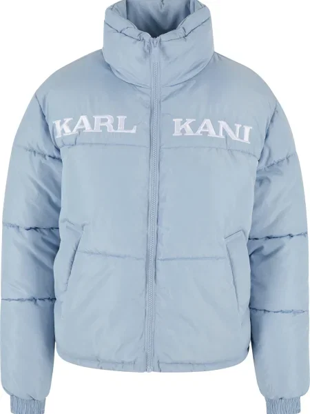 Karl Kani Zimní bunda Essential světlemodrá bílá