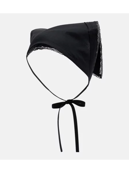 Šal Faithfull s čipkom crna