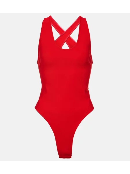 Body Alaïa din jerseu roșu