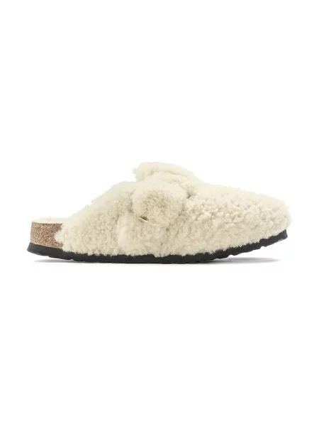 Birkenstock Obuwie Kobieta Beżowy 39 EU Boston Big Buckle Klapki białe