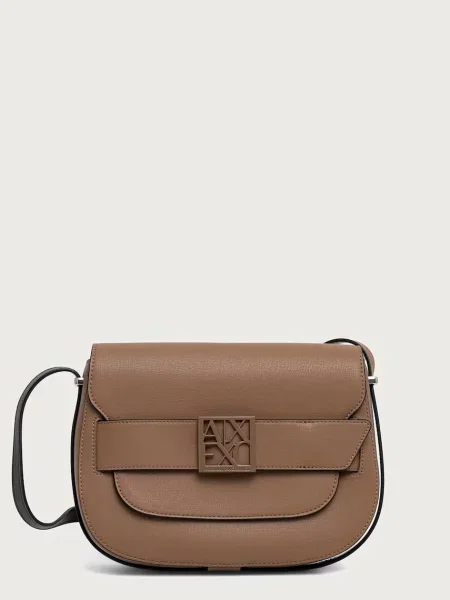 Armani Exchange geantă crossbody pentru femei cu imitație de piele maro