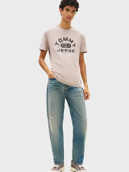 Спортзал футболка Tommy Jeans бежева