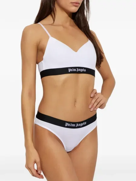 Sutien Palm Angels cu autograf alb