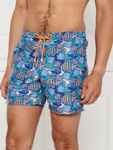 Pantaloni Scurți De Baie Pentru Bărbați Vilebrequin Moorea albastru
