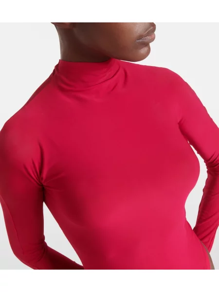 Body Alaïa din jerseu roz