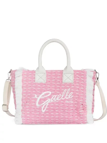 Geantă shopper Gaëlle Paris cu broderie roz