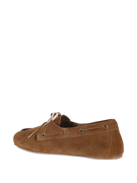 Loaferice 3juin s vezicama s čipkom smeđa