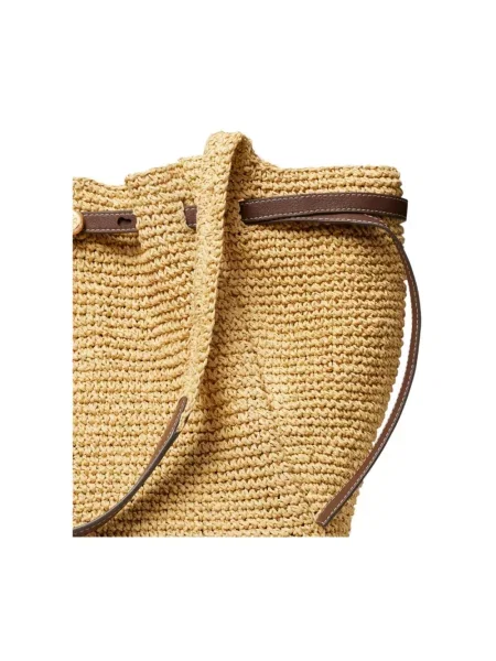 Shopperka Tory Burch skórzana beżowa
