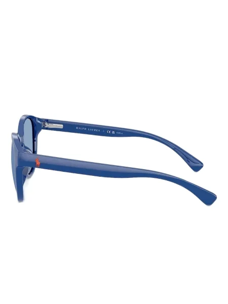 Ochelari de soare Polo Ralph Lauren din piele de căprioară cu imagine de costum albastru
