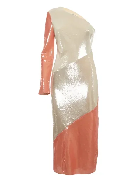 Sukienka midi Dvf Diane Von Furstenberg z cekinami asymetryczna do kolan