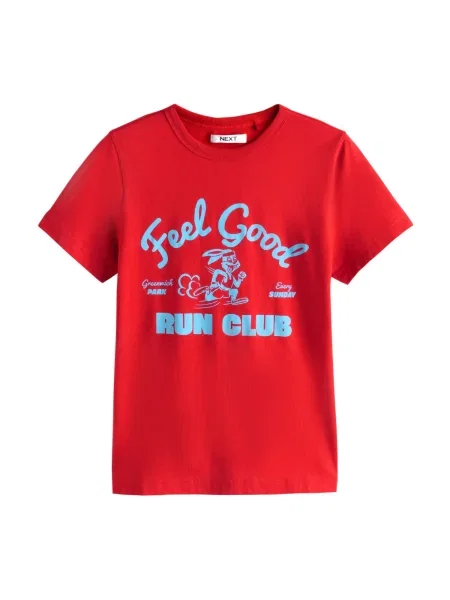 Next Tricou azur roșu