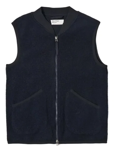Vestă Universal Works din fleece albastru