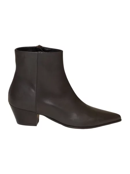 Buty do kostki Albano skórzane brązowe