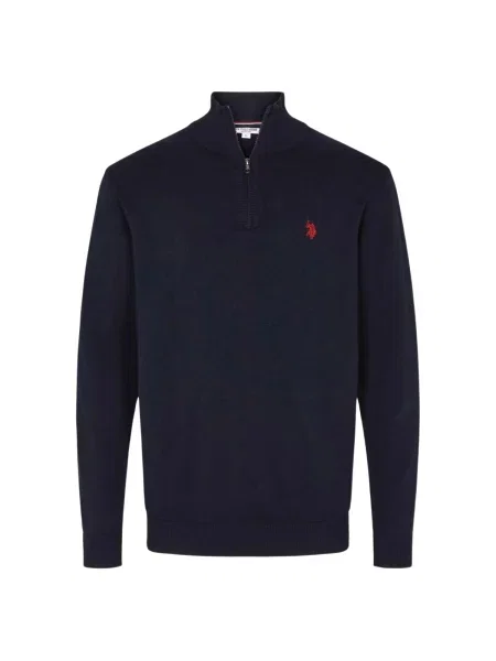 U.S. POLO ASSN. Pulover UMBRISON safir / cranberry roșu
