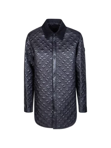 Gulerat matlasat cămașă Moncler de catifea cord albastru