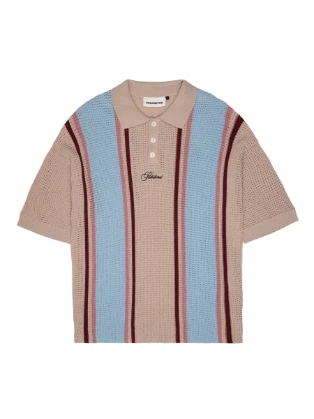 Prohibited Svetr Charlies velbloudí / světlemodrá / čokoládová / magenta