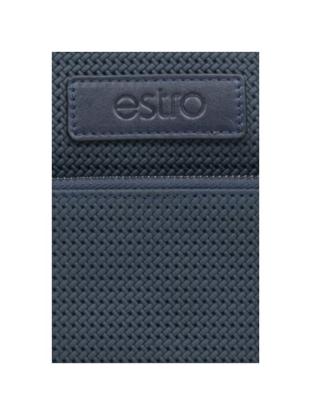 Кожаная сумка через плечо Estro синяя