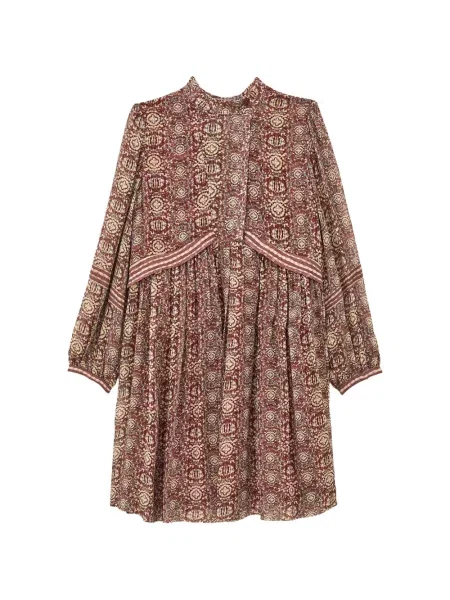 Rochie mini Ba&sh cu imagine cu model paisley roșu