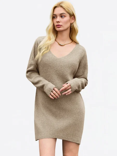 Imily Bela Rochie tricotat kaki