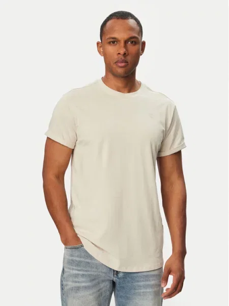 Тениска G-Star Raw с изчистен дизайн бяло