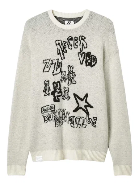 Pulover Izzue cu imagine cu decolteu rotund