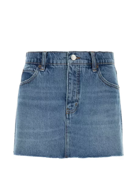 Fustă din denim Frame albastru