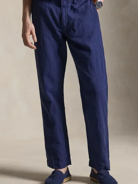 Polo Ralph Lauren lanene hlače modra