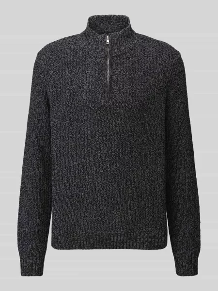 Bluza o kroju regular fit z kołnierzem i krótkim zamkiem błyskawicznym model ‘JOIN’ Only & Sons