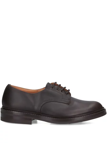 Pantofi derby Tricker's cu șireturi din dantelă maro