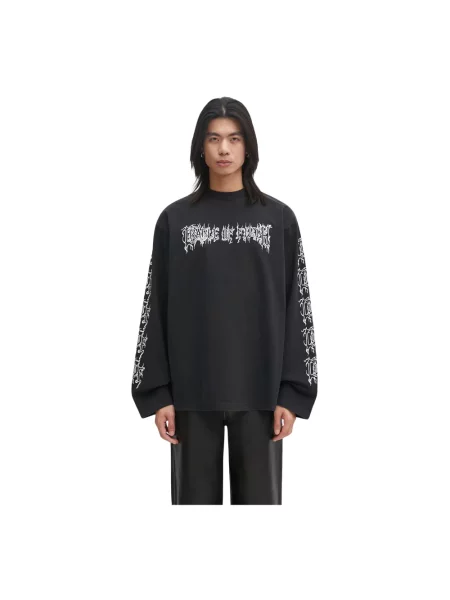 VETEMENTS longsleeve Cof Logo Longsleeve wzorzysty czarny