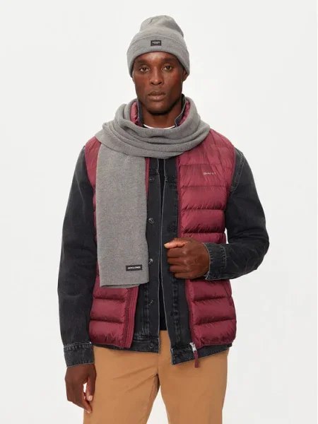 JACK & JONES Sál JACDna szürke melír / fekete fehér