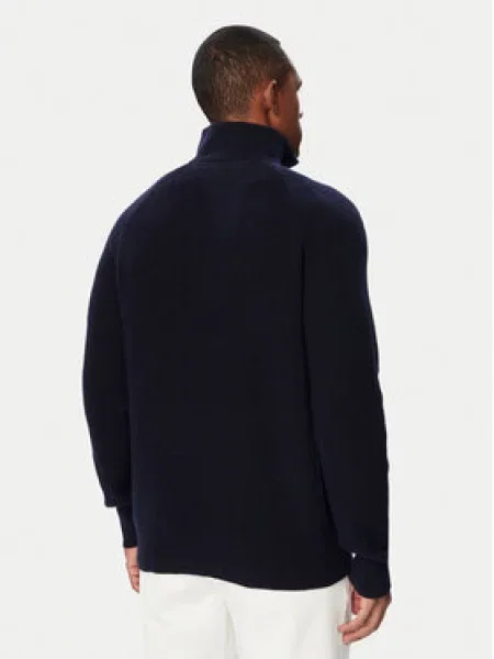 Tommy Hilfiger Pulover Fisherman Mornarsko modra