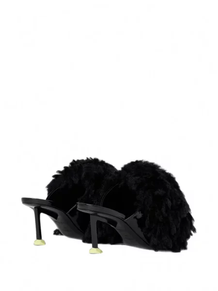 Papuci tip mules Givenchy din piele de lac negru