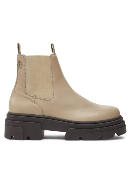 Tommy Hilfiger De piele ghete chelsea CHELSEA bej