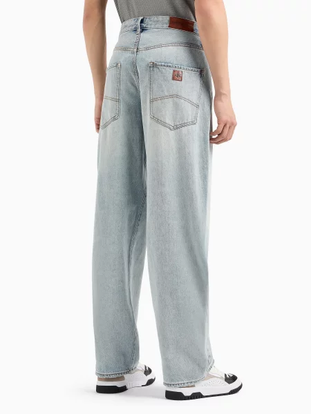 Широкі джинси Armani Exchange блакитний